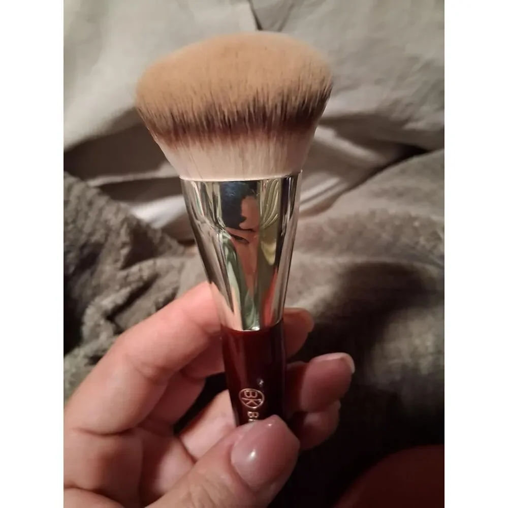 Bk Beauty 101 Purple Contoured Foundation Makeup Brushes For Liquid Or Cream
